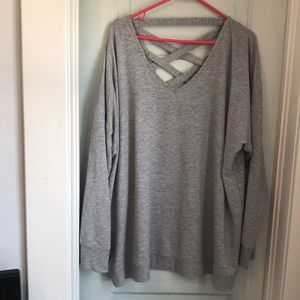 Criss cross back sweatshirt